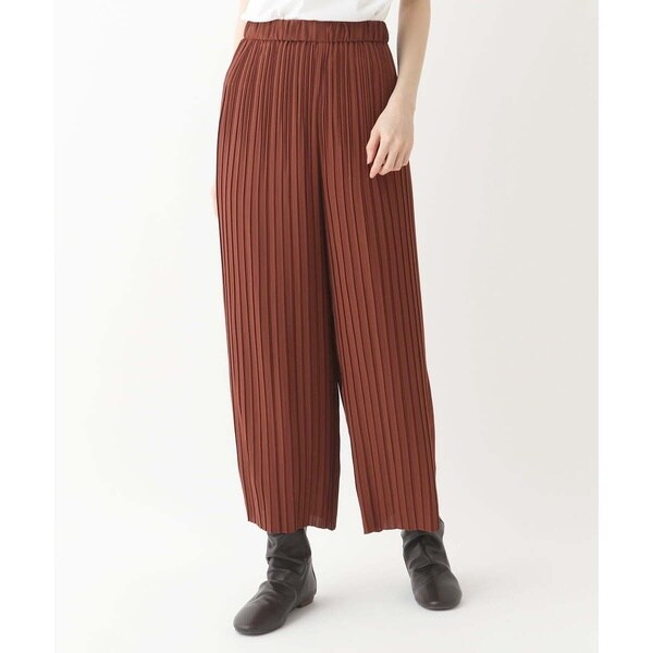【小さいサイズ】バックサテンジョーゼットプリーツパンツ /洗える