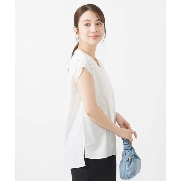 小さいサイズ]クルーネック TEEブラウス(接触冷感/セットアップ対応