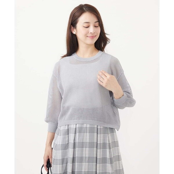 MK ミッシェルクラン（MK MICHEL  ）/【小さいサイズ】ラメニットナロータイデザインプルオーバー/洗える 小さいサイズ】ラメニットナロータイデザインプルオーバー/洗える | MK