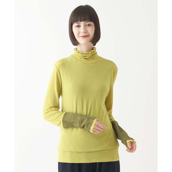 ヒロコビス（hirokobis）/【小さいサイズ】配色チュールハイネックプルオーバー /洗える 小さいサイズ】配色チュールハイネックプルオーバー /洗える