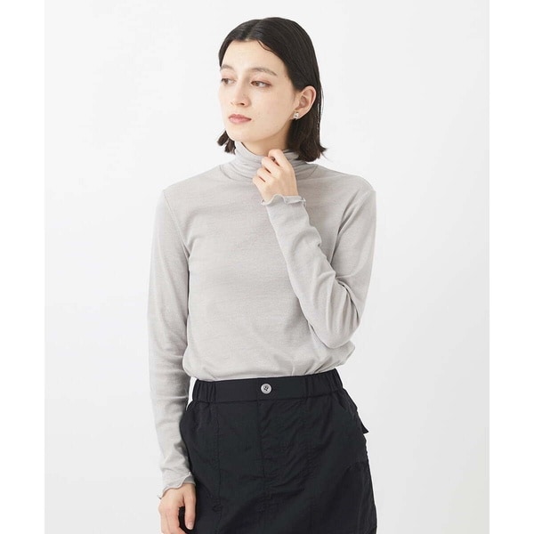 ES RECH / ジョルジュ・レッシュ [日本製]ラメフライスハイネックカットソー 日本製]ラメフライスハイネックカットソー | ジョルジュ