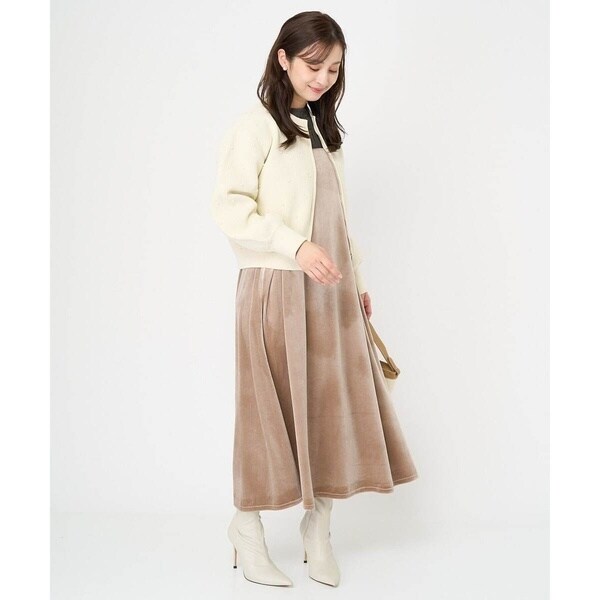 小さいサイズ】ベロアキャミワンピース/前後2way/洗える | MK