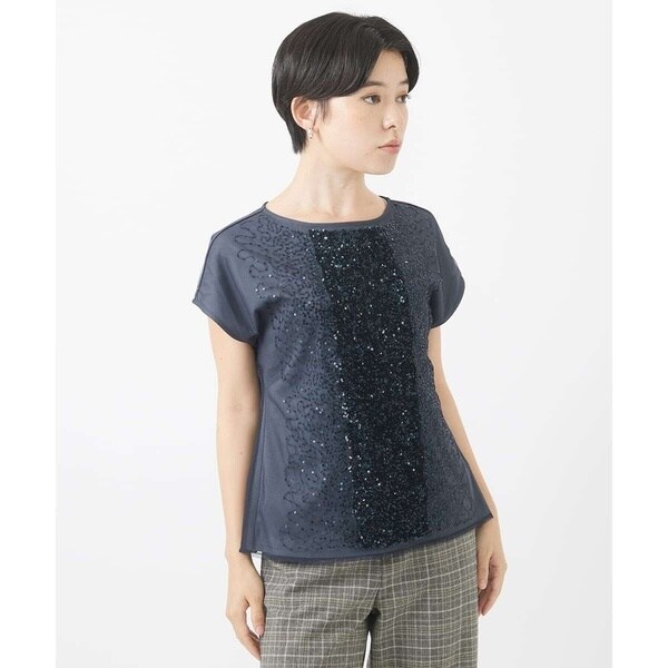 スパンコール刺繍フレンチスリーブカットソー | ジョルジュ・レッシュ