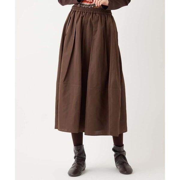 インポート素材・洗える】フェイクレザーギャザースカート | リズム