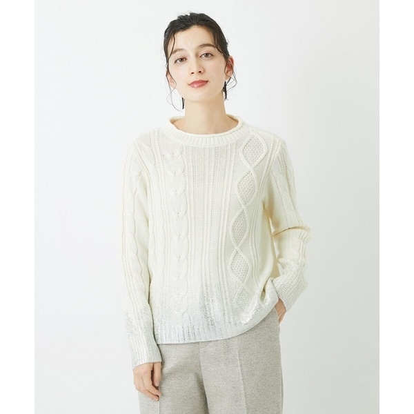 グラデーション箔プリントケーブルニット | ジョルジュ・レッシュ