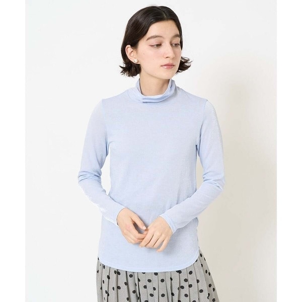 日本製]シャイニー天竺シアーハイネックカットソー | ジョルジュ