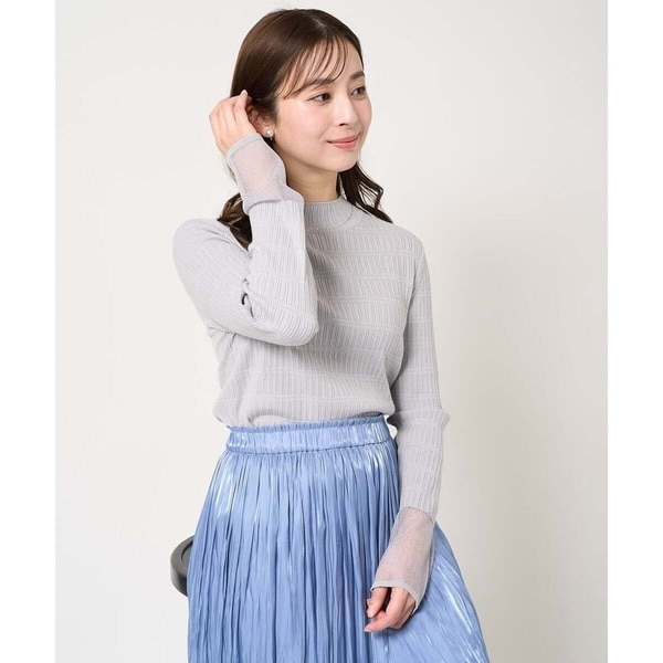 小さいサイズ】ハイネックAラインニットチュニック/洗える | MK