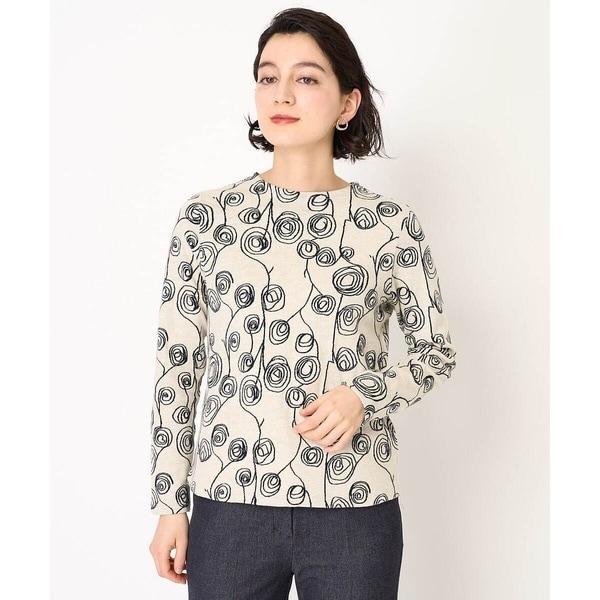 ジャンニ・ロ・ジュディチェ（GIANNI LO GIUDICE）/[日本製]ラインフラワージャガードカットソー 日本製]ラインフラワージャガードカットソー | ジャンニ・ロ・ジュディ