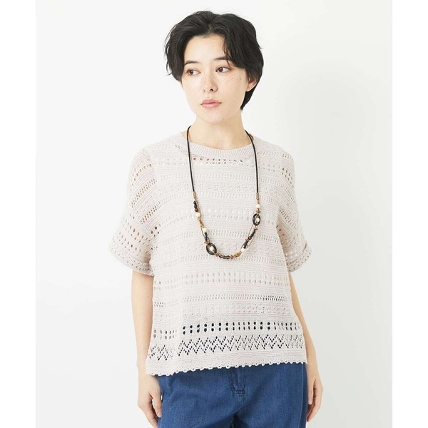 ダブルジャガードラメテープ刺繍ロゴニット | ジョルジュ・レッシュ