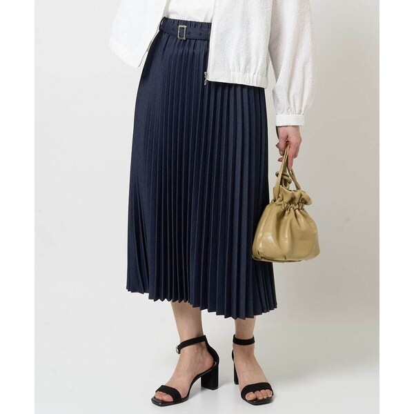 MK ミッシェルクラン（MK MICHEL  ）/【小さいサイズ】デニムライクプリーツスカート/洗える 小さいサイズ】デニムライクプリーツスカート/洗える | MK ミッシェル