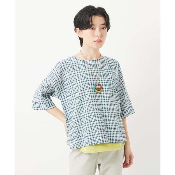 GIANNI LO GIUDICE / ジャンニ・ロ・ジュディチェ [洗える]ウォッシャブルリネンＴブラウス ジャンニ ロ ジュディチェ GIANNI LO GIUDICE [洗える