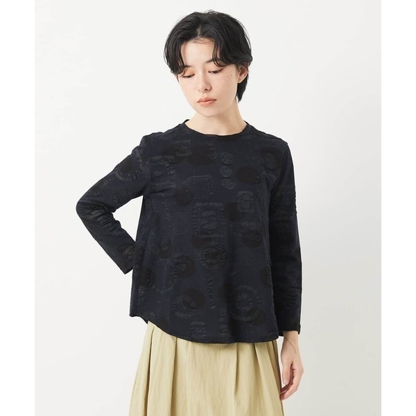 GIANNI LO GIUDICE / ジャンニ・ロ・ジュディチェ [洗える・日本製]ドットリップルプリントカットソー ジャンニ ロ ジュディチェ GIANNI LO GIUDICE [洗える・日本製