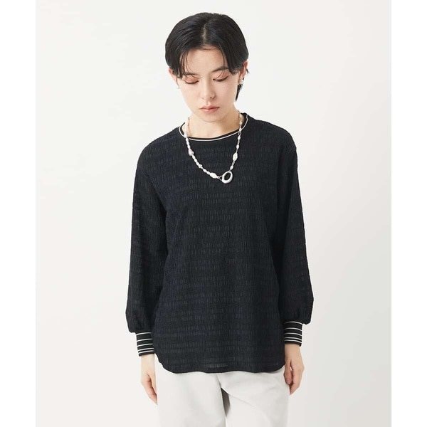 ES RECH / ジョルジュ・レッシュ スムースロゴ刺繍ロングスリーブカットソー スムースロゴ刺繍ロングスリーブカットソー(カットソー・Tシャツ