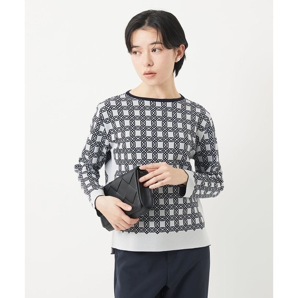 ダブルジャガードラメテープ刺繍ロゴニット | ジョルジュ・レッシュ