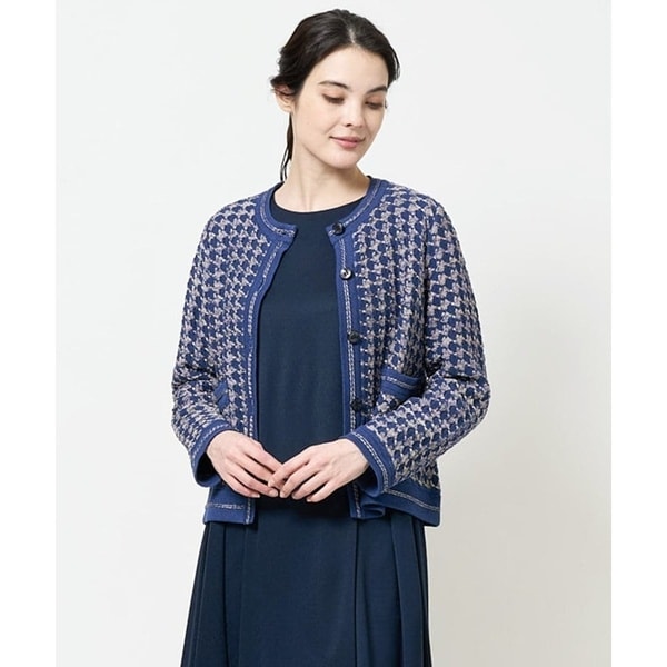 クリスチャンオジャール（christianaujard）/千鳥柄ニットジャケット 千鳥柄ニットジャケット | クリスチャンオジャール(christianaujard