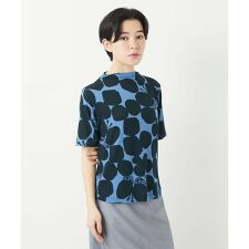 [日本製]コットンガーゼフライスドットバタフライカットソー