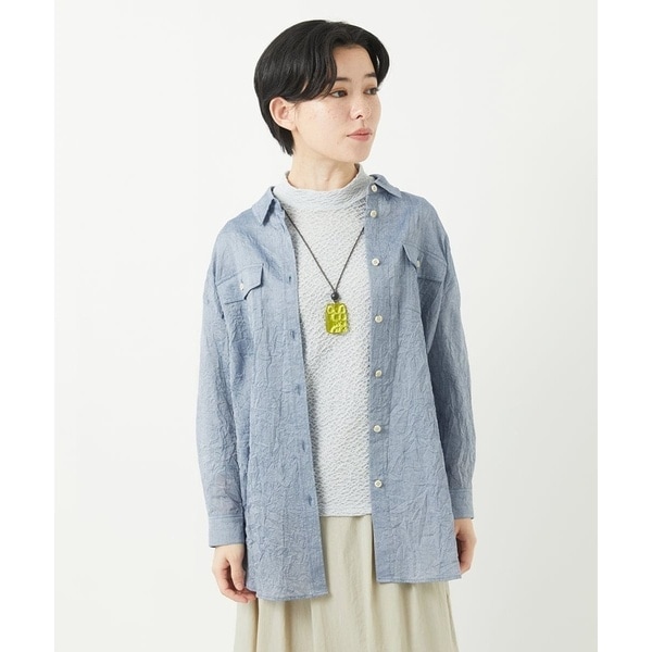 ジャンニ・ロ・ジュディチェ（GIANNI LO GIUDICE）/先染めボイルワッシャーブラウス 先染めボイルワッシャーブラウス | ジャンニ・ロ・ジュディチェ(GIANNI