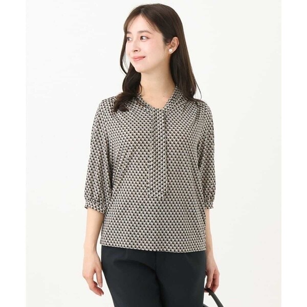 MK MICHEL  / エムケーミッシェルクラン フクレシャーリングカットソー/UVカット/洗える 小さいサイズ】フクレシャーリングカットソー/UVカット/洗える