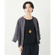 リネンストライプシャツブラウス