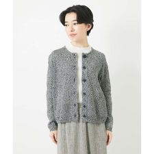 リネン杢ニットカーディガン
