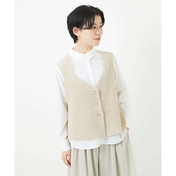 ES RECH / ジョルジュ・レッシュ [セットアップ対応]リネンへリンボンストライプジレ 楽天市場】[セットアップ対応]リネンへリンボンストライプジレ