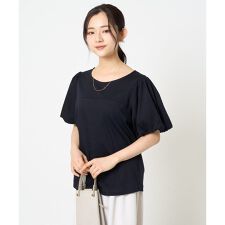 【小さいサイズ】バルーンスリーブカットソー/接触冷感/洗える