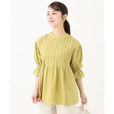 【小さいサイズ】刺繍デザインブラウス/洗える