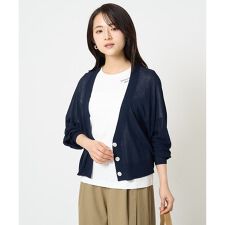 【小さいサイズ】ドルマンスリーブシアーカーディガン/洗える