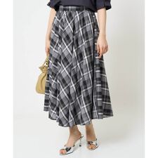 【小さいサイズ】チェック柄サーキュラースカート/洗える