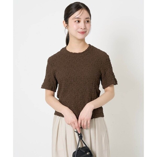 MK MICHEL  / エムケーミッシェルクラン フクレシャーリングカットソー/UVカット/洗える フクレシャーリングカットソー／UVカット／洗える | MK MICHEL