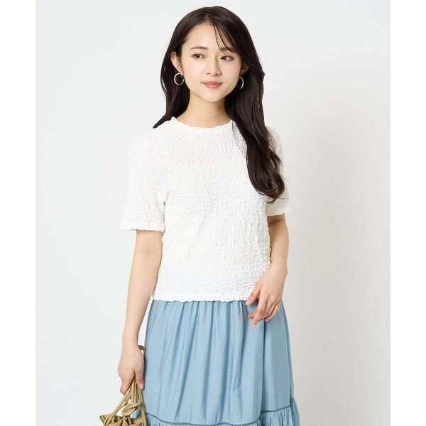 MK MICHEL  / エムケーミッシェルクラン フクレシャーリングカットソー/UVカット/洗える フクレシャーリングカットソー／UVカット／洗える | MK MICHEL