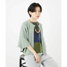 ケープ風ニットカーディガン