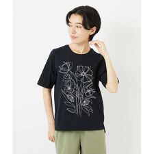 【小さいサイズ】ステッチ刺繍デザインTシャツ