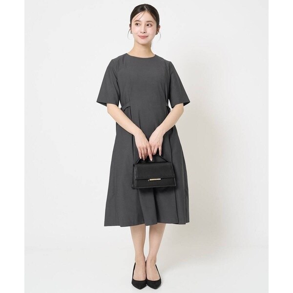 小さいサイズ】ウエストベルト付きサックワンピース/洗える | MK