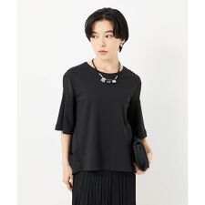 [日本製/接触冷感]シアーコンビジャージープルオーバー