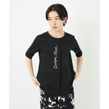 シルケット天竺ラウンドヘムロゴカットソー