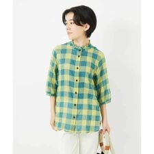 ジャンニ・ロ・ジュディチェ(GIANNI LO GIUDICE)のシャーリングチェックシャツブラウス