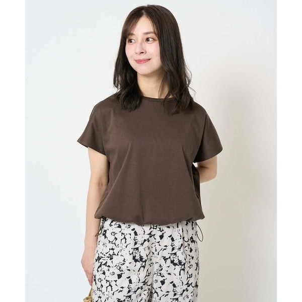 【小さいサイズ】裾ドロストデザインカットソー/接触冷感/洗える