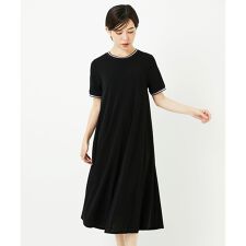 【小さいサイズ】ラインアクセントジャージーワンピース