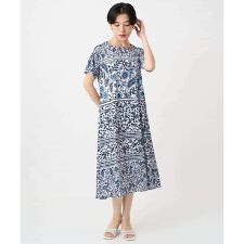【小さいサイズ】フラワープリントAラインワンピース