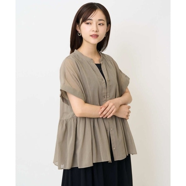 小さいサイズ】前後2wayボウタイブラウス/接触冷感/洗える | MK