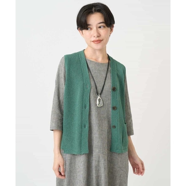 シルク混ファンシーニットベスト | ジャンニ・ロ・ジュディチェ(GIANNI