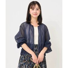 【小さいサイズ】デニム調シアーブルゾン/洗濯機で洗える
