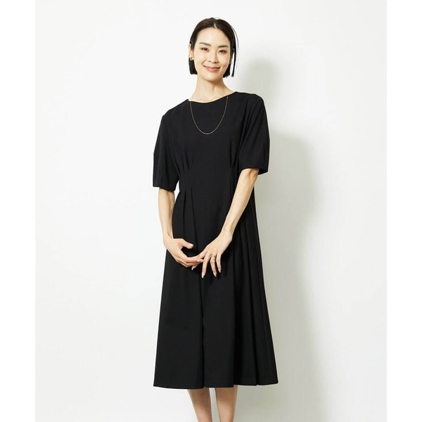 小さいサイズ/洗える】ギャザーアクセントジャージードレス