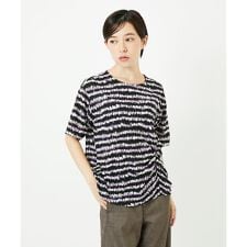 [日本製]ランダムボーダータックジャージーカットソー