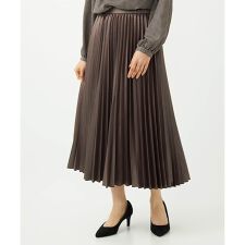 【小さいサイズ】レザー調ランダムプリーツスカート/洗える