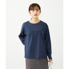 【小さいサイズ】刺繍ロゴデザイン コットンロンT/洗える