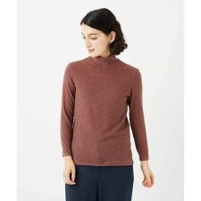 ミッププロッサムベア天ボーダー柄ハイネックカットソー