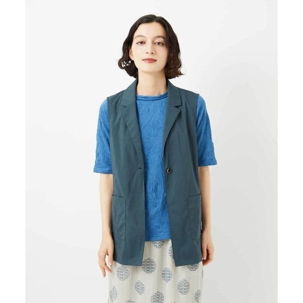 美品 ノーブル　ロングベントジレ　ダブル　ストレッチ　ノースリーブ 楽天市場】【SPECIAL PRICE】ジレ レディース ロング トップス