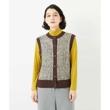 ラメファーニットベスト